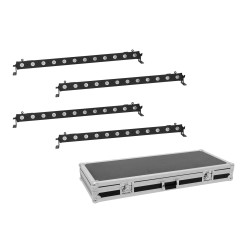 Set 4 Bare LED BAR-12 QCL RGBW + cutie transport EUROLITE 20000461