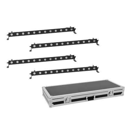 Set 4 Bare LED BAR-12 QCL RGBW + cutie transport EUROLITE 20000461