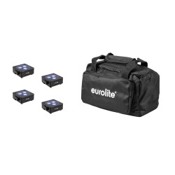 Set 4 reflectoare LED AKKU Flat Light 3 + soft-bag EUROLITE 20000474
