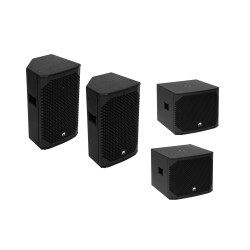 Set 2 boxe pasive Omnitronic AZX-210 + 2 x subwoofere PA AZX-112
