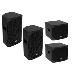 Set 2 boxe pasive Omnitronic AZX-212 + 2 x subwoofere PA AZX-115