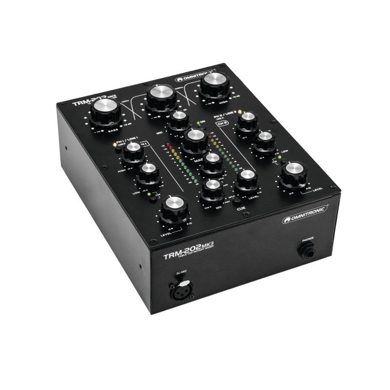 Set Mixer DJ Omnitronic TRM-202MK3 + cutie transport