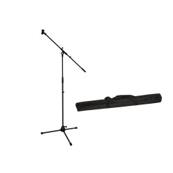 Set stativ de microfon OMNITRONIC cu Boom PRO negru + geanta