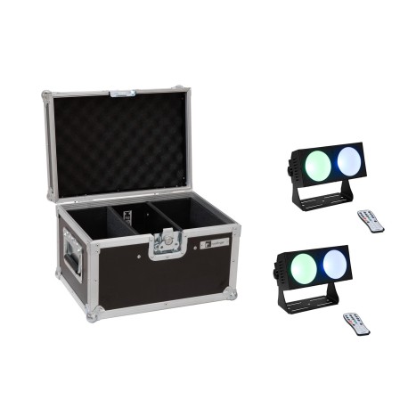 Set 2 Bare LED CBB-2 COB RGB + cutie transport EUROLITE 20000808