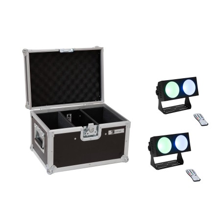 Set 2 Bare LED CBB-2 COB RGB + cutie transport EUROLITE 20000808