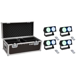 Set 4 Bare LED CBB-2 COB RGB + cutie transport EUROLITE 20000809
