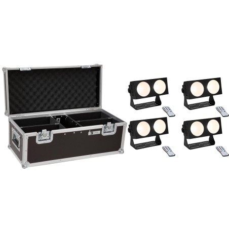 Set 4 Bare LED CBB-2 COB WW + cutie transport EUROLITE 20000811