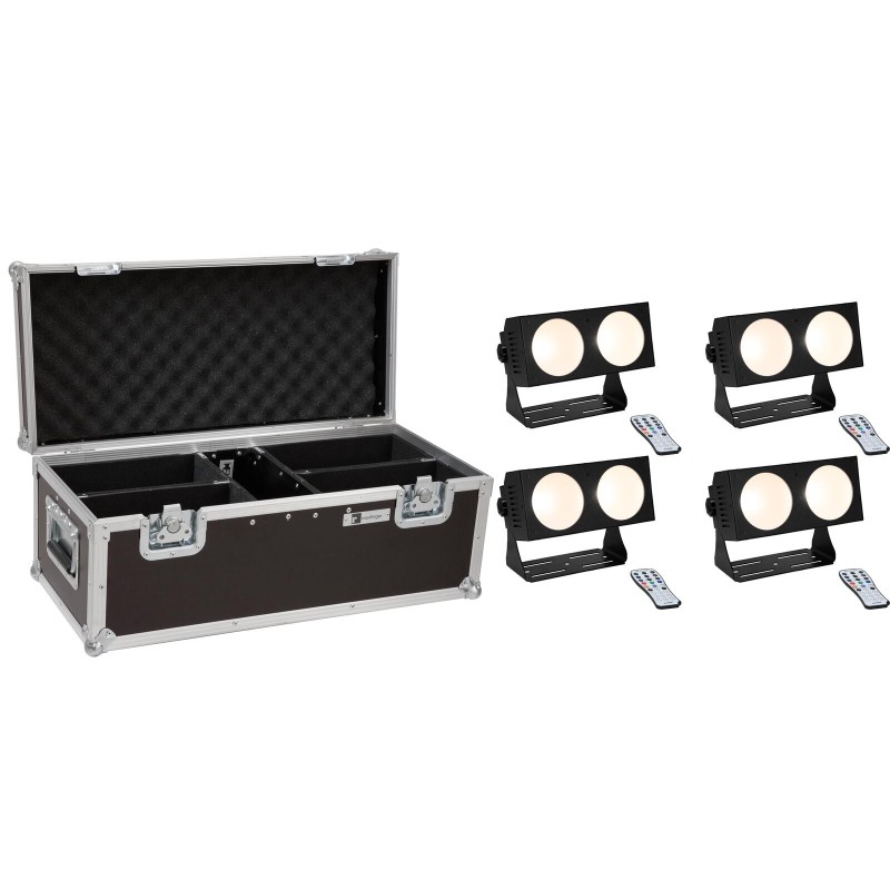 Set 4 Bare LED CBB-2 COB WW + cutie transport EUROLITE 20000811
