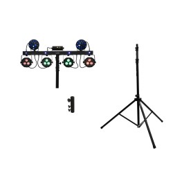 Set compact de lumini LED KLS Laser Bar Next FX + stative pentru boxe EUROLITE 20000815