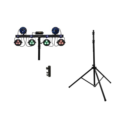 Set compact de lumini LED KLS Laser Bar Next FX + stative pentru boxe EUROLITE 20000815