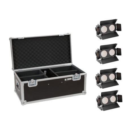 Set 4 Bare cu LED CBB-2 WW/CW Fairlight + cutie transport EUROLITE 20000838
