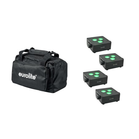 Set 4 Reflectoare LED AKKU IP Flat Light 3 + soft-bag EUROLITE 20000861