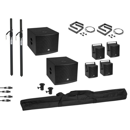 Set MOLLY 12-A subwoofer activ + 2x MOLLY-6 Top + accesorii OMNITRONIC 20000862