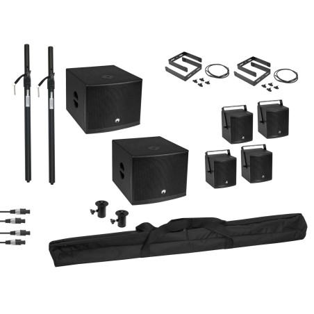 Set MOLLY 12-A subwoofer activ + 2x MOLLY-6 Top + accesorii OMNITRONIC 20000862