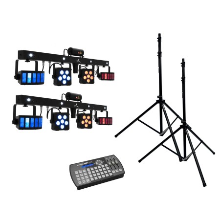 Set Bara cu lumini LED KLS Laser Bar PRO + controller + 2 stative EUROLITE 20000868