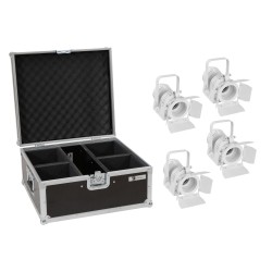 Set 4 Reflectoare de teatru albe LED THA-20PC TRC spot + cutie transport EUROLITE 20000872