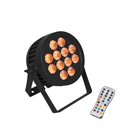 Set 8 Proiectoare de exterior LED IP PAR 12x8W QCL Spot + cutie cu roti EUROLITE 20000881