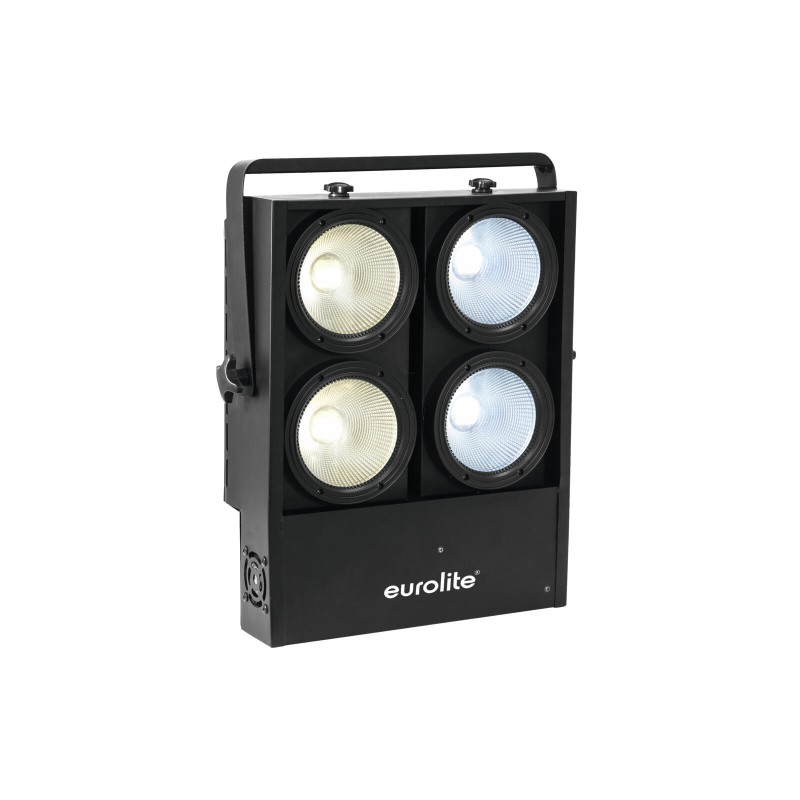 Set 2x Audience Blinder 4x100W LED COB CW/WW + cutie transport EUROLITE 20000904