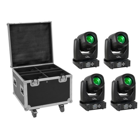 Set 4x Moving Head LED TMH-B90 + cutie cu roti EUROLITE 20000931