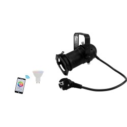 Set Mini Spot PAR-16 pentru lampa GU-10 + bec LED GU10 RGB/WW/CW WiFi EUROLITE 20000944