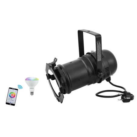 Set Mini Spot PAR-30 + bec LED PAR-30 RGB/WW/CW WiFi EUROLITE 20000945