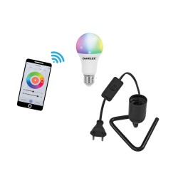 Set Bec Smart LED E27 RGB/WW/CW WiFi + suport cu soclu E-27 EUROLITE