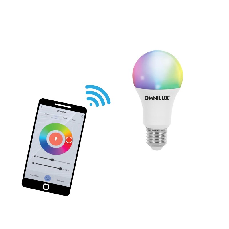 Set Bec Smart LED E27 RGB/WW/CW WiFi + suport cu soclu E-27 EUROLITE
