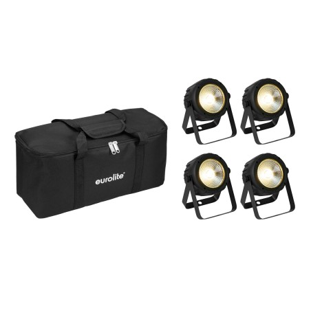 Set 4 Proiectoare de podea LED PARTY Spot COB + soft-bag EUROLITE 20000950