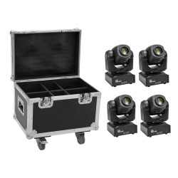 Set 4x Moving Head LED TMH-S60 Spot + cutie transport EUROLITE 20000955