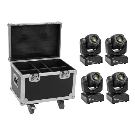 Set 4x Moving Head LED TMH-S60 Spot + cutie transport EUROLITE 20000955