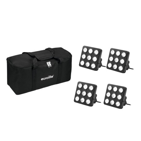 Set 4 Panouri LED Party Panel RGB+UV + soft-bag EUROLITE 20000962