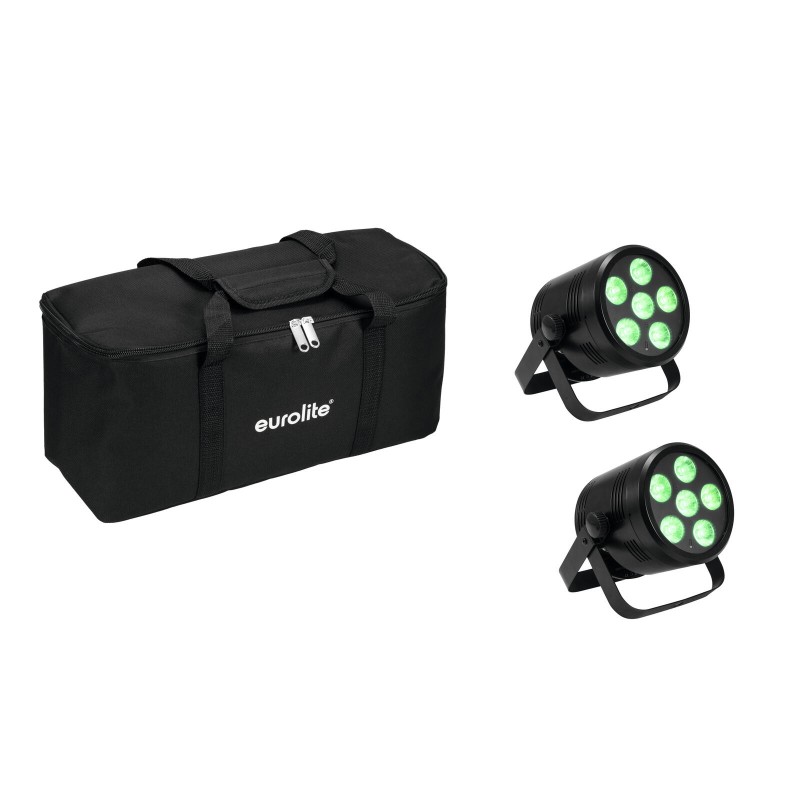 Set 4 Spoturi AKKU PAR 6 QCL + soft-bag EUROLITE 20000963