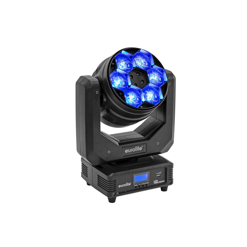 Set 2x Moving Head Hibrid LED TMH-H240 + cutie transport EUROLITE 20000968