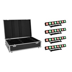 Set 4 Bare LED PMB-8 COB QCL 30W + cutie transport EUROLITE 20000995