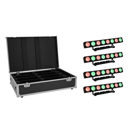 Set 4 Bare LED PMB-8 COB QCL 30W + cutie transport EUROLITE 20000995