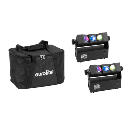 Set 2 Proiectoare LED cu acumulator MBT-3 Spot MK2 + soft-bag EUROLITE 20000997