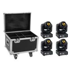 Set 4 Spoturi LED TMH-17 + cutie cu roti EUROLITE 20001012