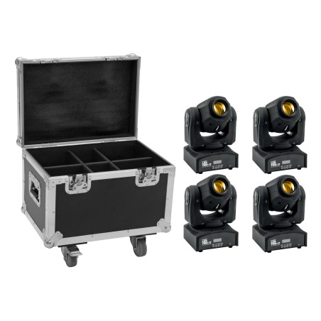 Set 4 Spoturi LED TMH-17 + cutie cu roti EUROLITE 20001012