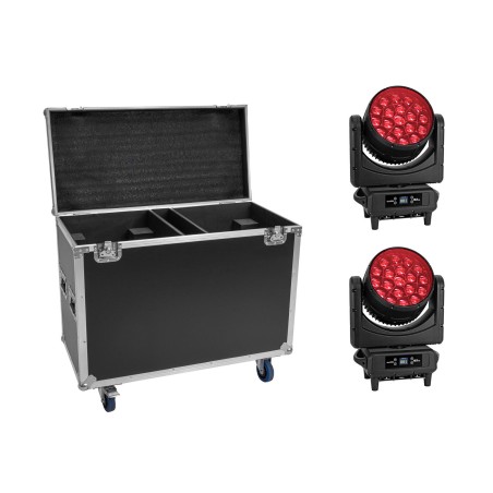 Set 2x Moving Head LED IP TMH-H760 + cutie cu roti EUROLITE 20001018