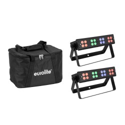 Set 2 Bare Spoturi LED Silent Bar 16x4W RGB/WW + soft-bag EUROLITE 20001020