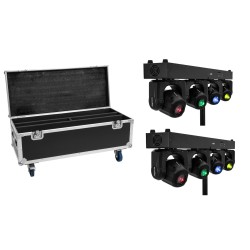Set 2 Sisteme lumini Moving Head LED TMH Bar S120 + cutie cu roti EUROLITE 20001023
