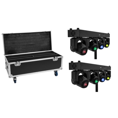 Set 2 Sisteme lumini Moving Head LED TMH Bar S120 + cutie cu roti EUROLITE 20001023