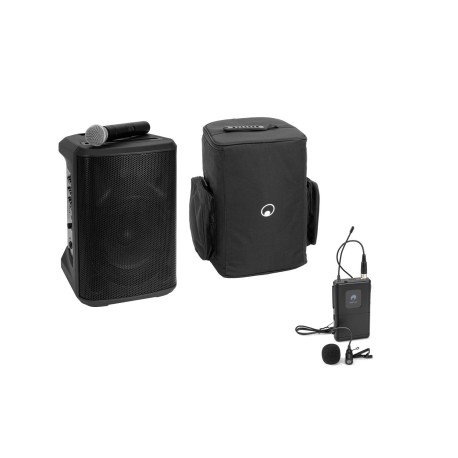 Set OMNITRONIC Sistem PA wireless PORTY-8A + Transmițător Bodypack incl. Microfon Lavalier + soft-bag 20001028