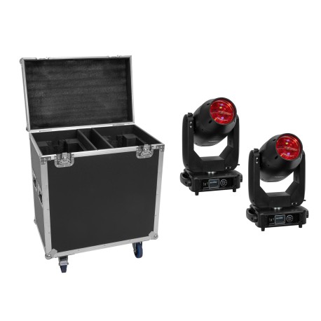 Set 2x Moving Head LED TMH-S400 CMY Beam/Spot/Wash + cutie cu roti EUROLITE 20001029