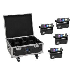 Set 4 Proiectoare LED cu acumulator AKKU MBT-3 Spot MK2 + cutie incarcare EUROLITE 20001030