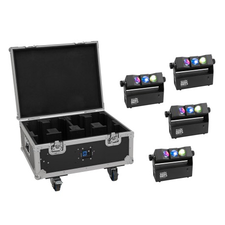 Set 4 Proiectoare LED cu acumulator AKKU MBT-3 Spot MK2 + cutie incarcare EUROLITE 20001030