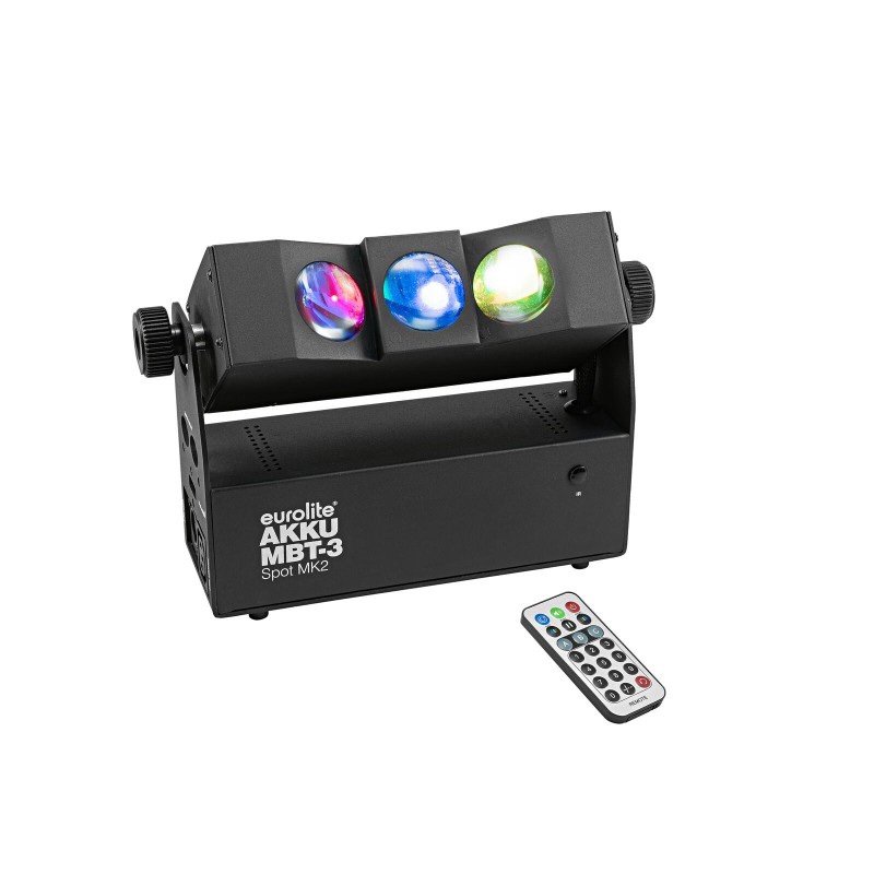 Set 4 Proiectoare LED cu acumulator AKKU MBT-3 Spot MK2 + cutie incarcare EUROLITE 20001030