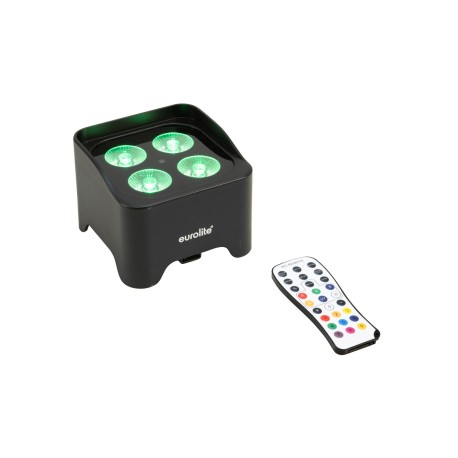 Set 4 Proiectoare LED AKKU Mini UP-4 QCL Spot MK2 + soft-bag EUROLITE 20001031
