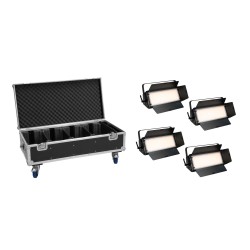 Set 4 Panouri LED PLL-576 CW/WW + cutie cu roti EUROLITE 20001032