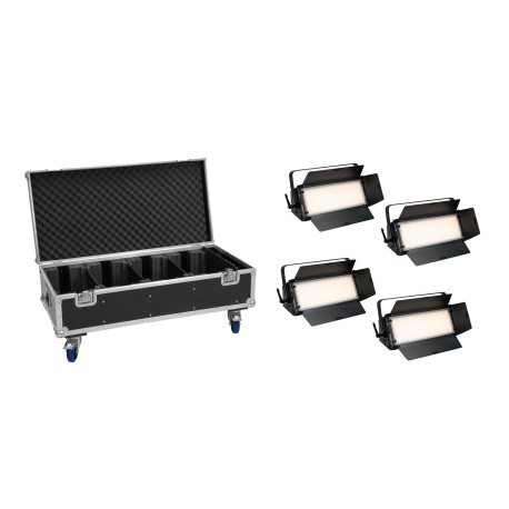 Set 4 Panouri LED PLL-576 CW/WW + cutie cu roti EUROLITE 20001032